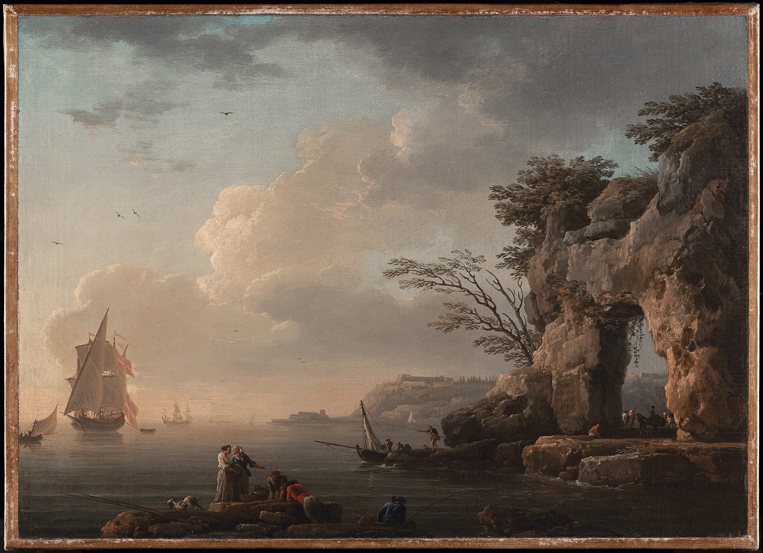 A Calm Sea Vernet Claude Joseph Museo Nacional Thyssen Bornemisza